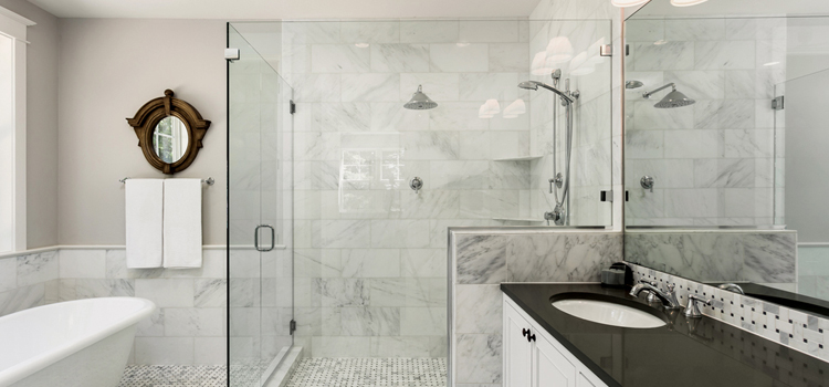 bathroom shower door installation in Santa Maria